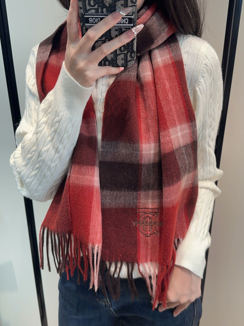 BURBERRY 26S SCARF 180CM IN CASHMERE 181503