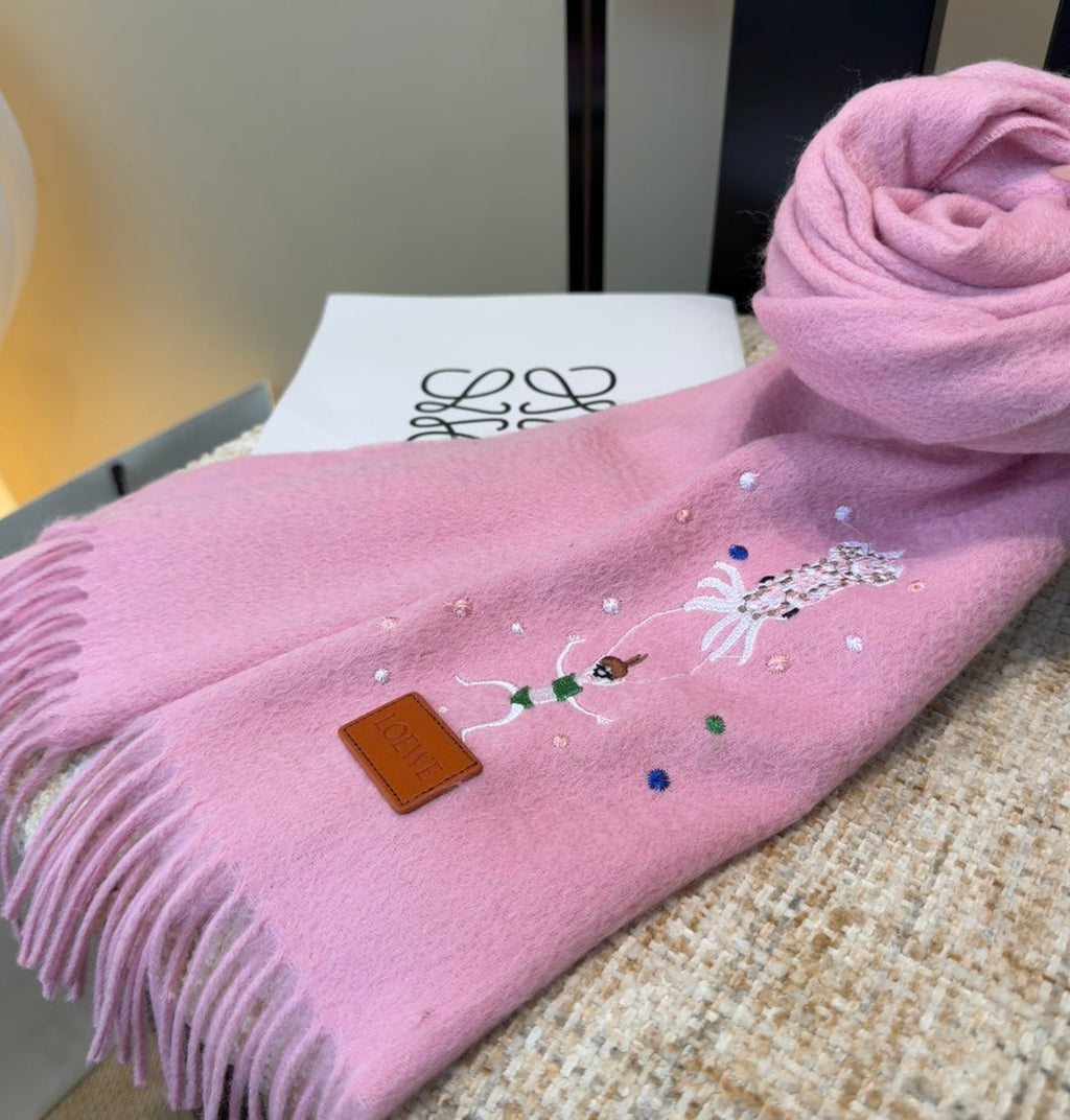 LOEWE 26S SCARF 180 IN CASHMERE WOOL 196363