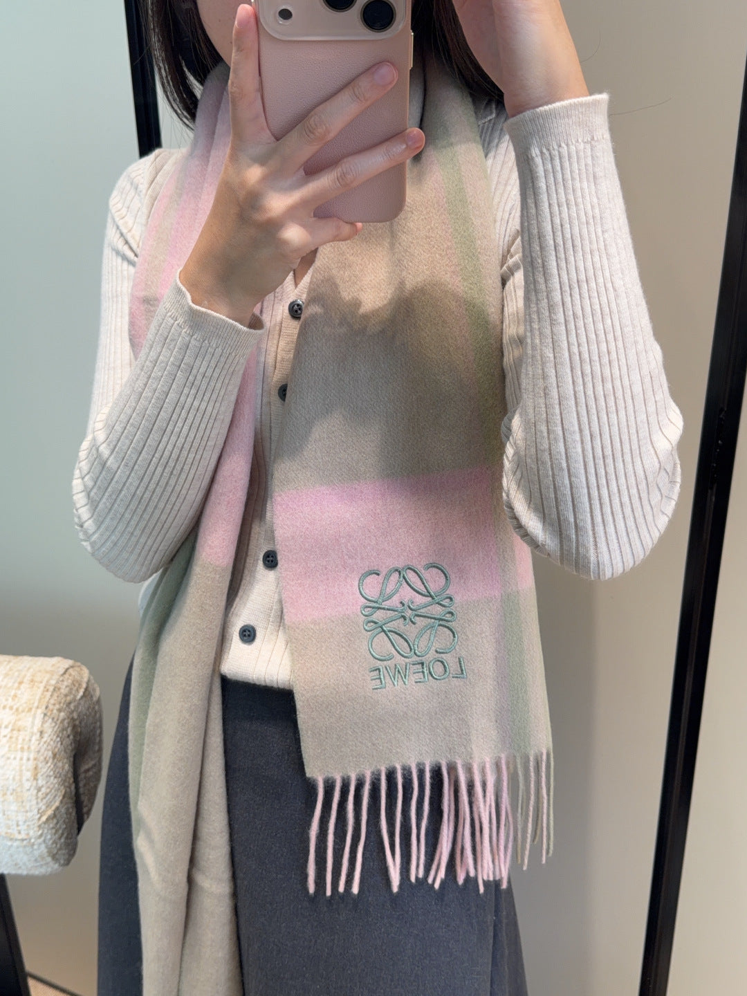 LOEWE 26S SCARF 180 IN CASHMERE WOOL 202469