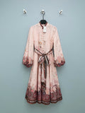 ZIMMERMANN 26S STAND COLLAR LONG-SLEEVE DRESS STYLE 137