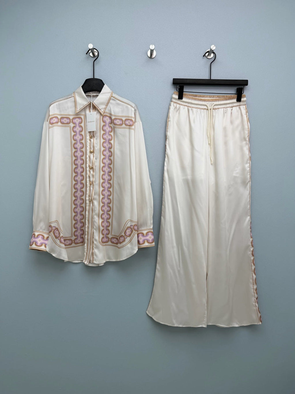 ZIMMERMANN 26S TOP AND WIDE-LEG PANTS SET STYLE 98