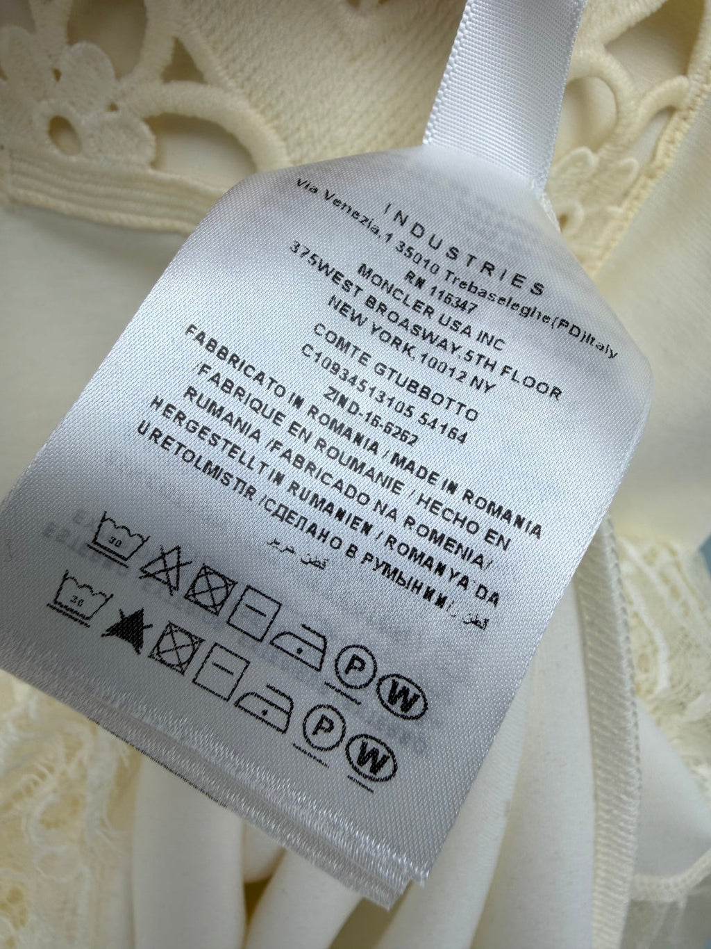 MONCLER 26S LACE-TRIM T-SHIRT DRESS 704