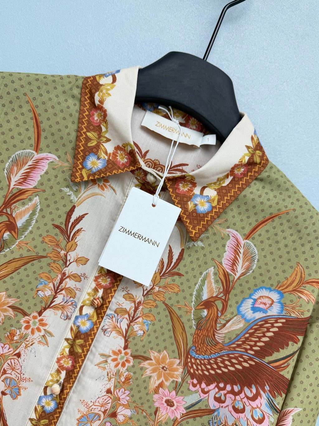 ZIMMERMANN 26S SHIRT AND STRAIGHT-LEG PANTS SET STYLE 78