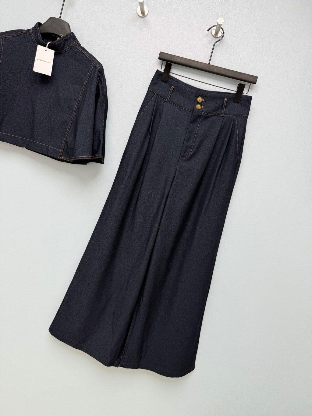 ZIMMERMANN 26S TOP AND WIDE-LEG PANTS SET STYLE 67