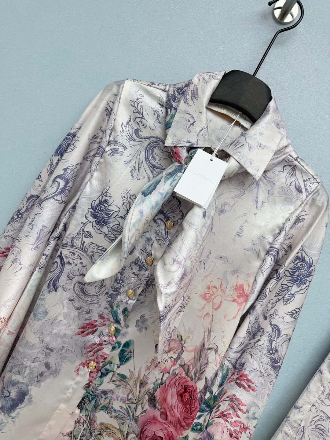 ZIMMERMANN 26S SHIRT AND LONG PANTS SET STYLE 31