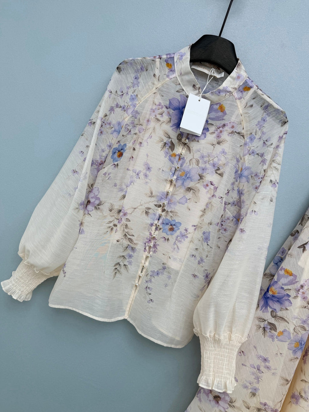 ZIMMERMANN 26S PATTERNED TOP AND SKIRT SET STYLE 24