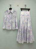 ZIMMERMANN 26S PATTERNED TOP AND SKIRT SET STYLE 20