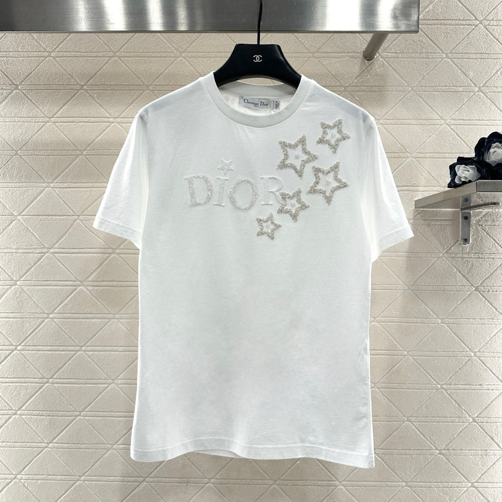 DIOR 25S ROUND-NECK SEQUIN T-SHIRT 731