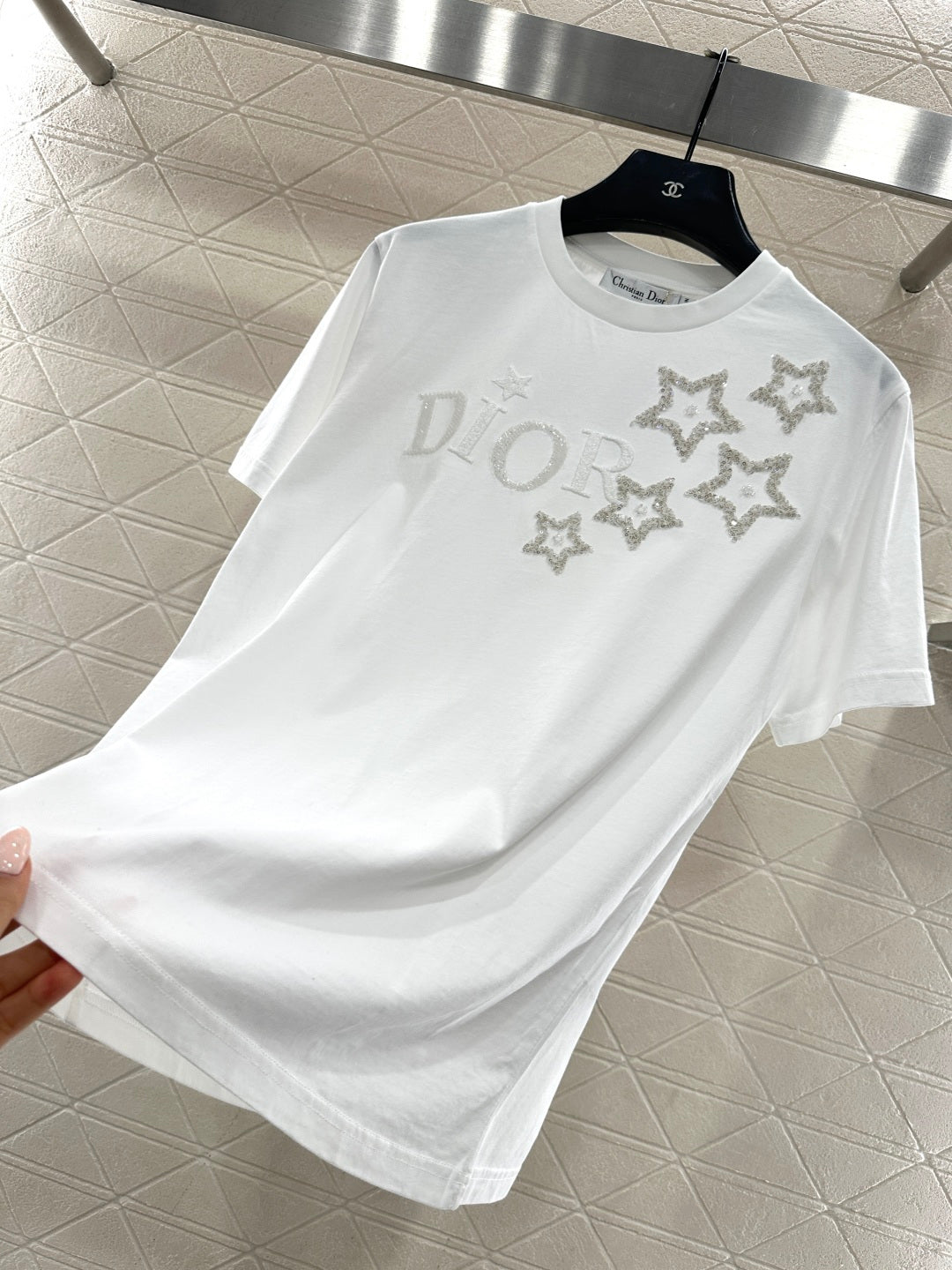 DIOR 25S ROUND-NECK SEQUIN T-SHIRT 731