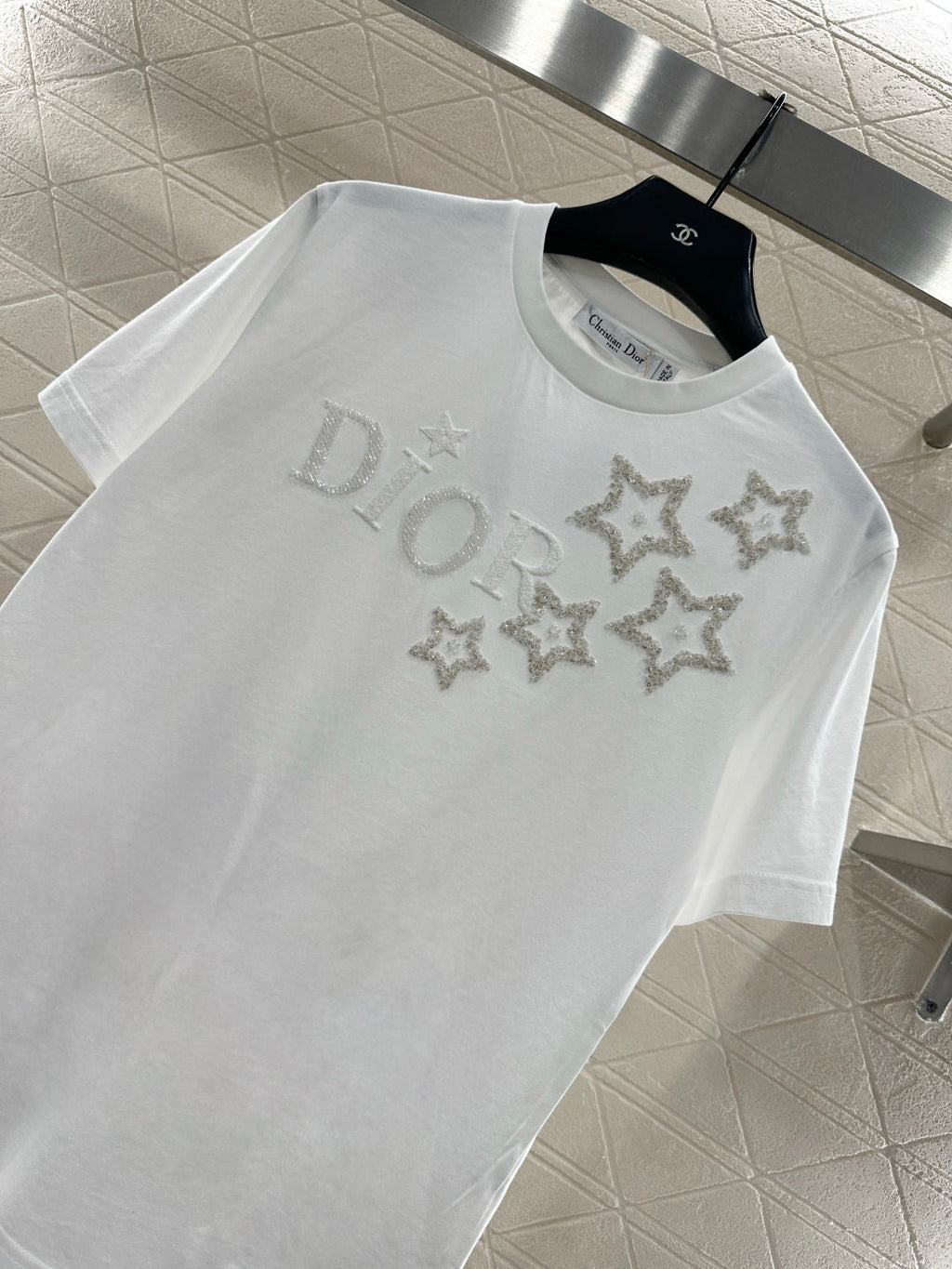 DIOR 25S ROUND-NECK SEQUIN T-SHIRT 731