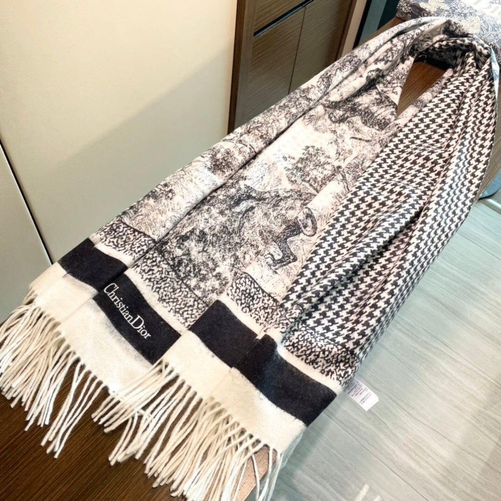 DIOR 26S SCARF 200CM IN CASHMERE 132257