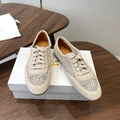 THE ROW 26S LACE UP SNEAKERS IN IVORY BEIGE SUEDE