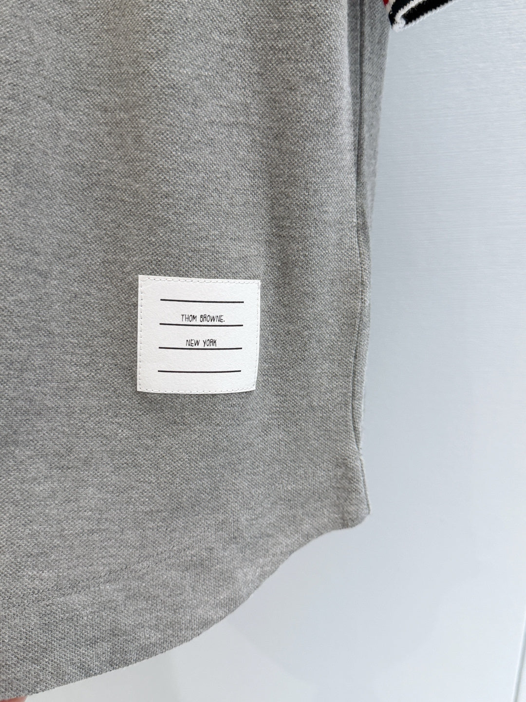 THOM 26S GRAY STRIPED POLO SHIRT STYLE 201