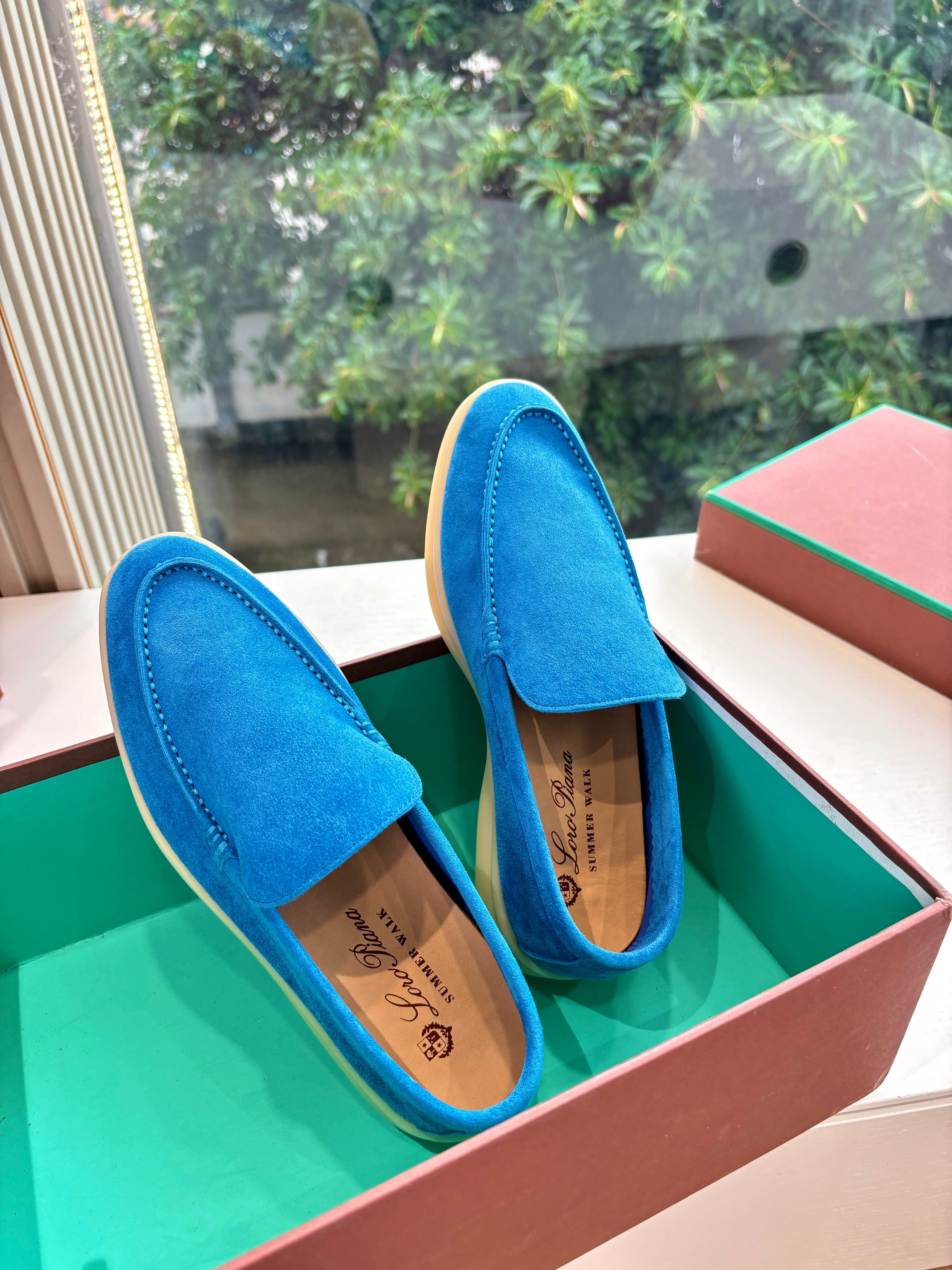 LP LOAFERS 25S IN BLUE CASHMERE
