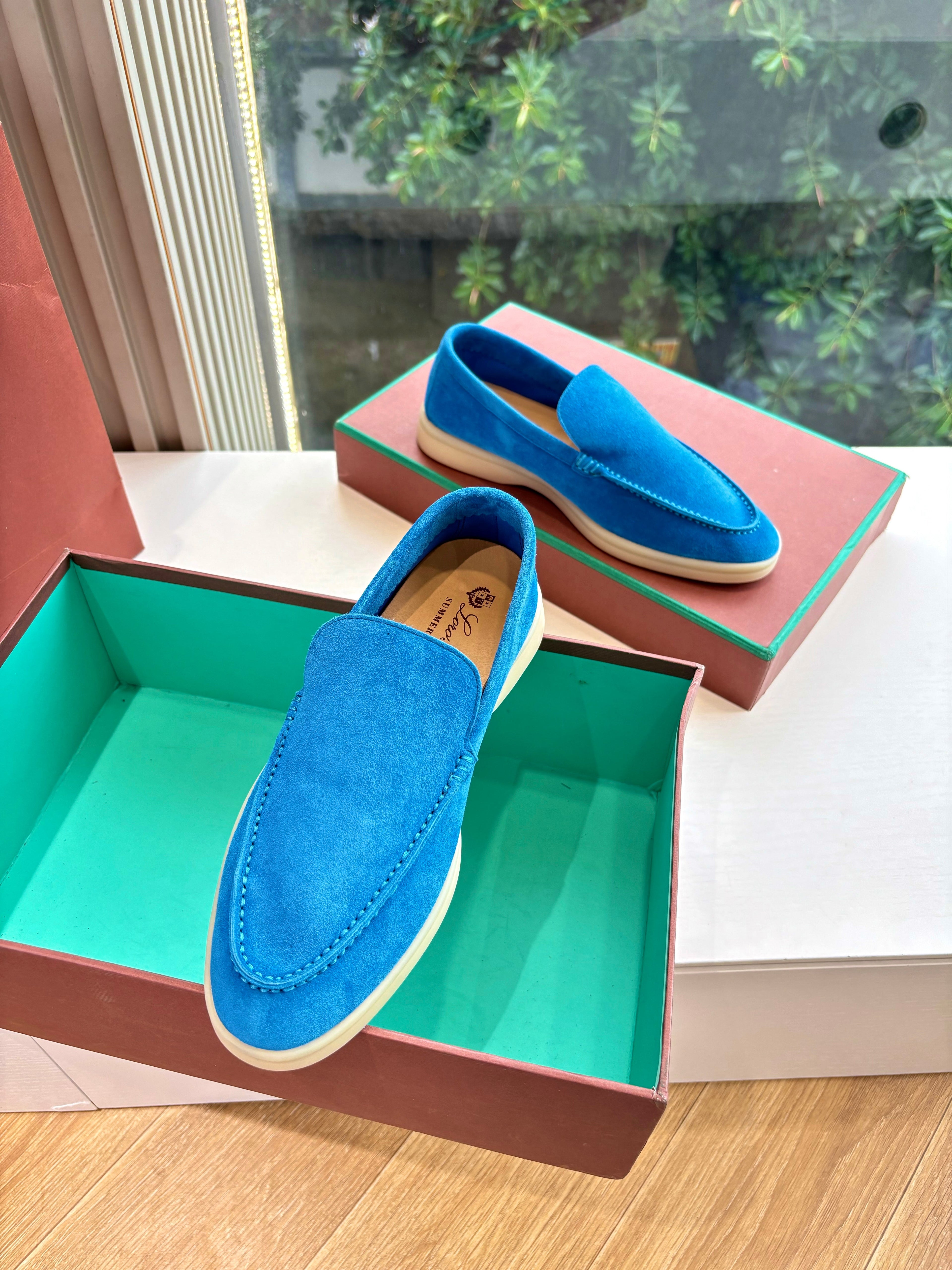 LP LOAFERS 25S IN BLUE CASHMERE