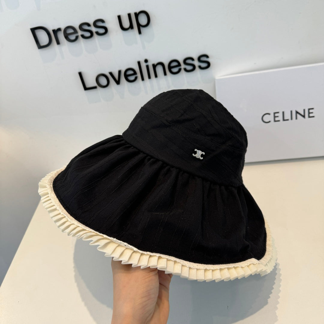 CHANEL 26S WIDE-BRIM OPEN-TOP HAT 337791