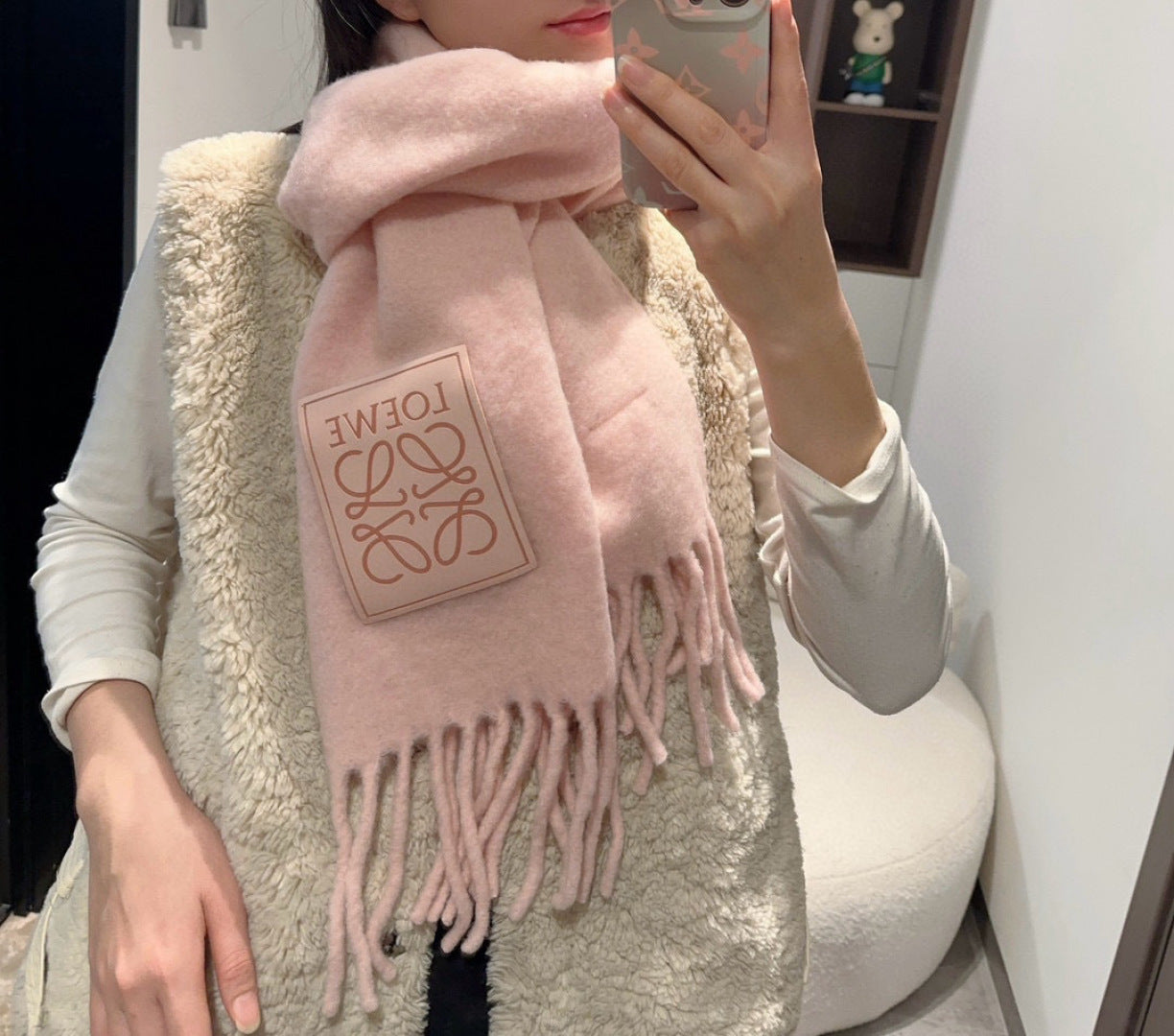 LOEWE 26S SCARF 200 IN WOOL MOHAIR 142602