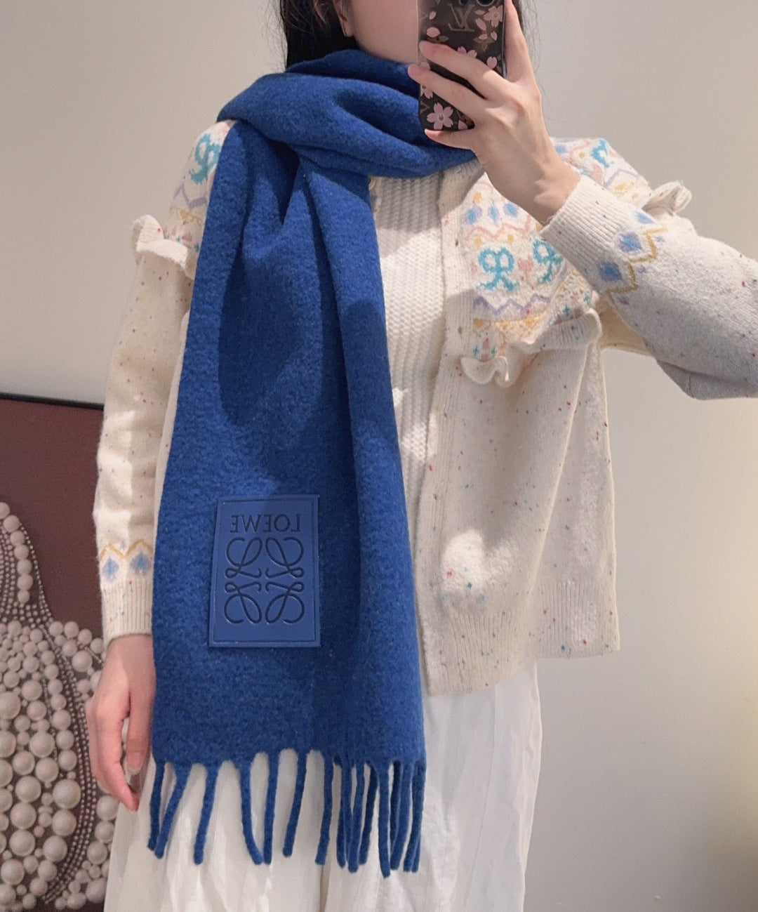 LOEWE 26S SCARF 200 IN WOOL MOHAIR 142593