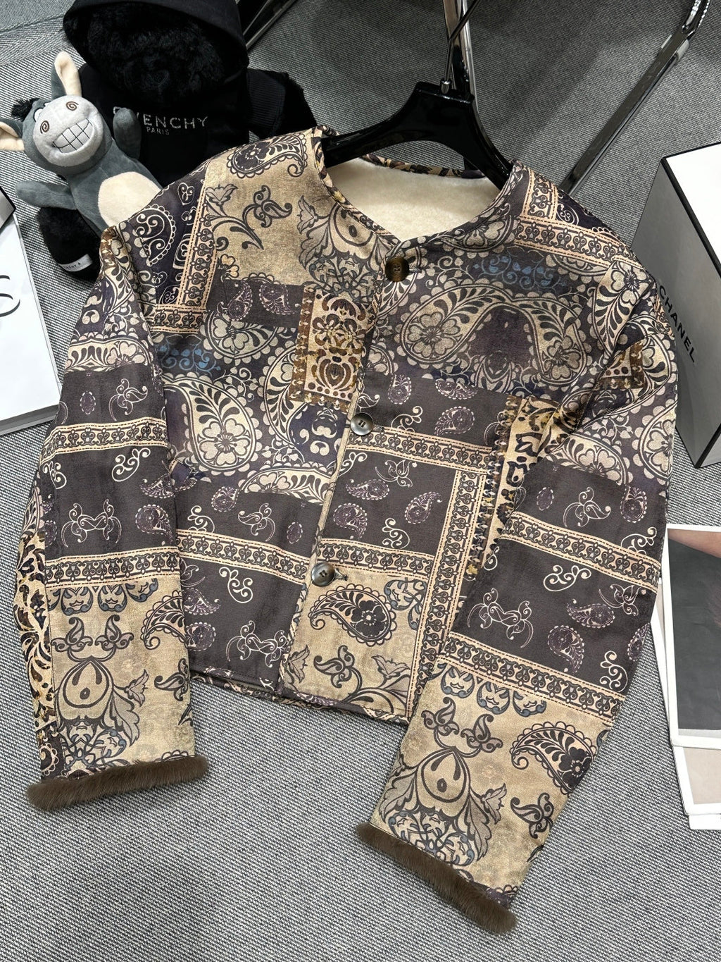 HERMES 25S REVERSIBLE FUR JACKET 473
