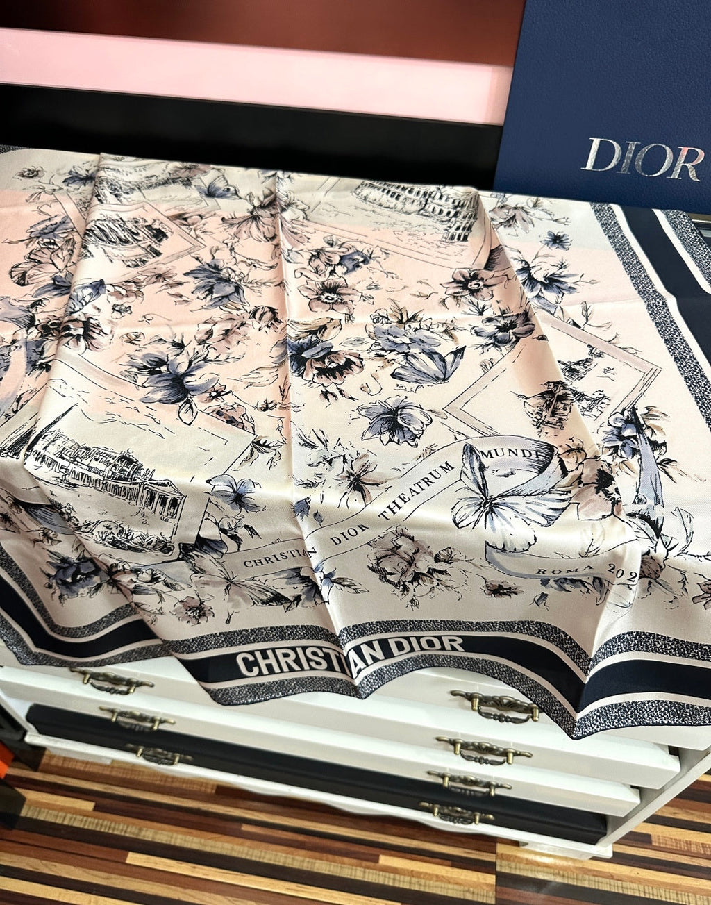 DIOR 26S SCARF 90CM IN SILK 321005