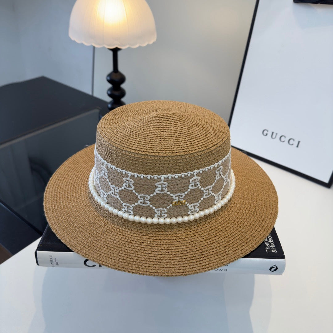 GUCCI 26S WIDE-BRIMMED STRAW HAT 258