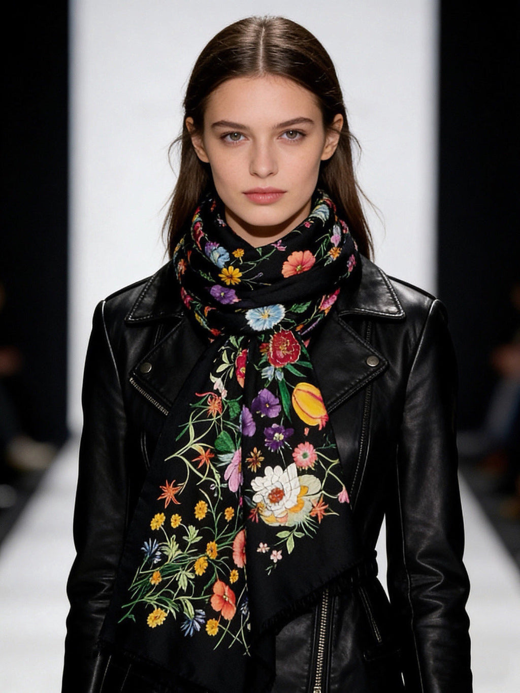 GUCCI 26S SCARF 140 IN CASHMERE AND SILK 311984