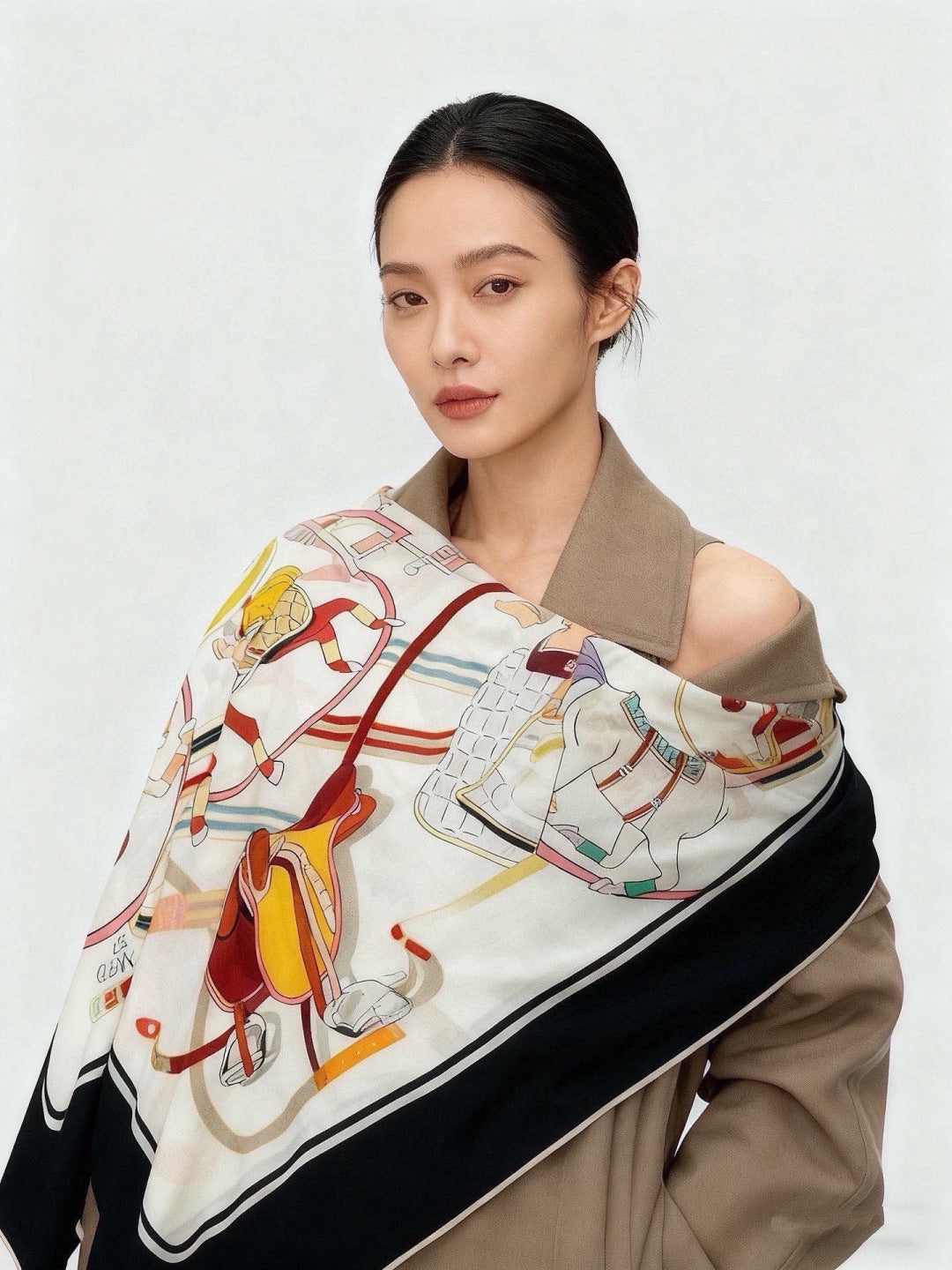 GUCCI 26S SCARF 135 IN CASHMERE AND SILK 315141