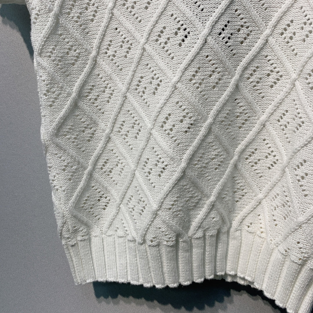FENDI 26S SHORT SLEEVE KNIT TOP 043