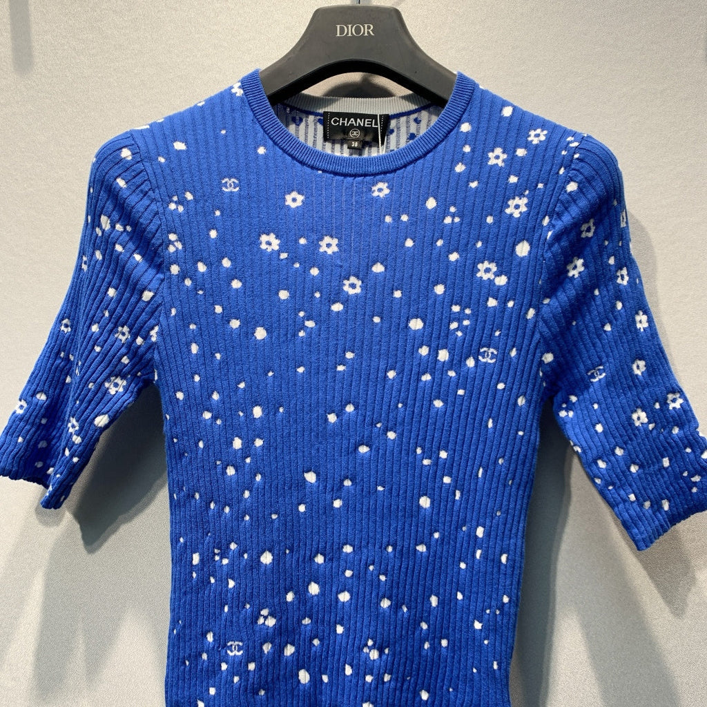 CHANEL 26S SHORT-SLEEVE KNIT TOP 1388