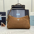 PRADA 26S SHOULDER BAG 36 IN BROWN LEATHER