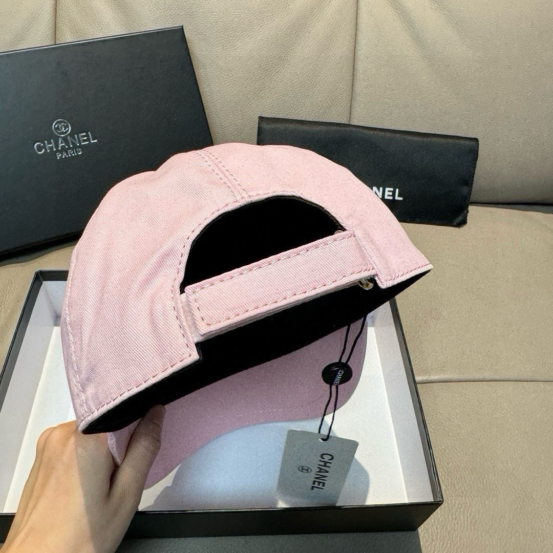 PINK BASEBALL CAP WITH BLUE LOGO IN COTTON 672796
