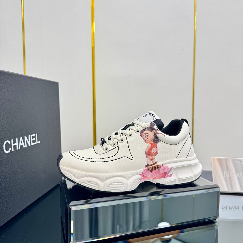 TRAINERS SNEAKER IN WHITE CALFSKIN WITH STICKER 238624