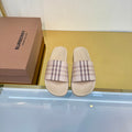 BURBERRY 26S SLIDES SANDAL IN DUSTY BEIGE CALFSKIN