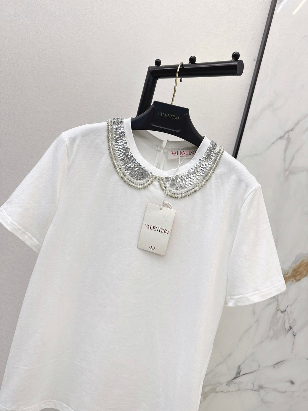 VALENTINO 26S PETER PAN COLLAR T-SHIRT STYLE 48
