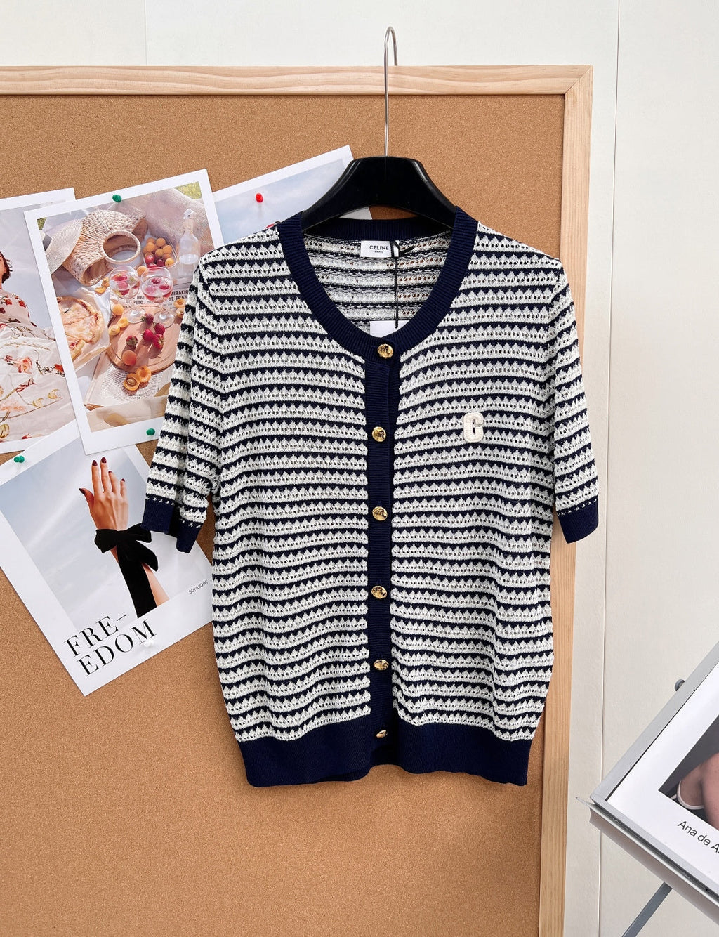 CELINE 26S SHORT-SLEEVE KNIT TOP STYLE 271
