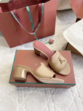 LP 26S HIGH HEEL SANDALS IN NUDE BEIGE CANVAS AND CALFSKIN