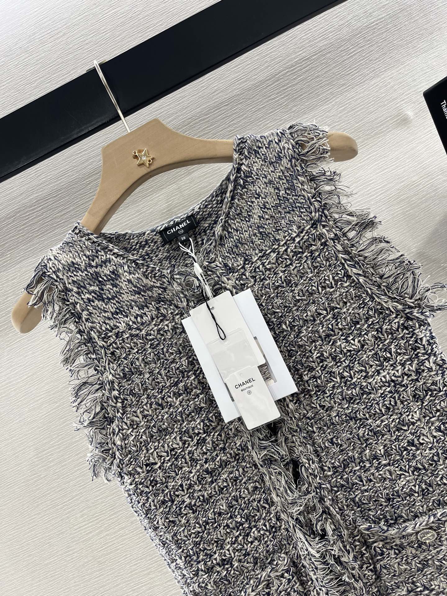 KNITTED ROUND-NECK BLAZER 25S IN COTTON YB 265662