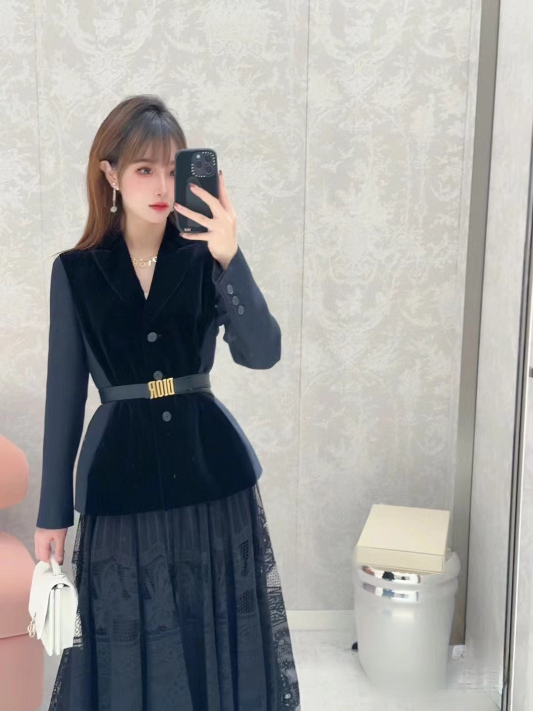 DIOR 25S VELVET BLAZER 677
