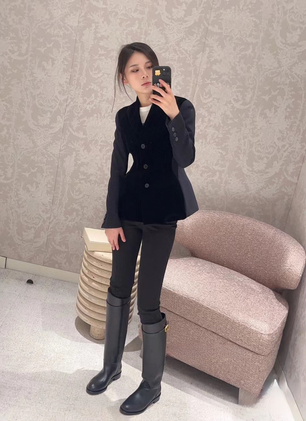 DIOR 25S VELVET BLAZER 677