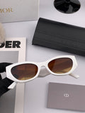 MONTAIGNE SUNGLASS D8620 IN WHITE ACETATE BROWN LENSES