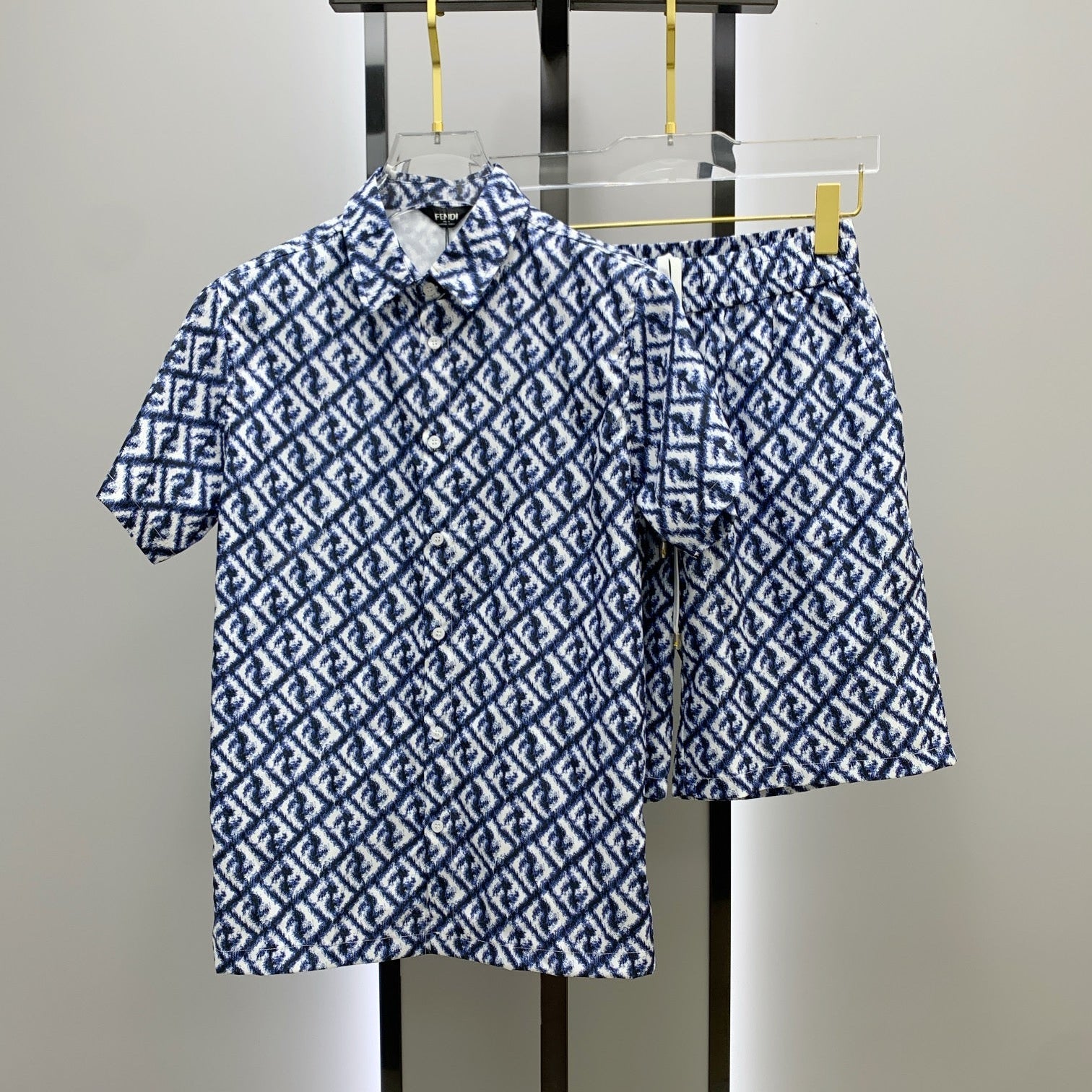 FENDI 26S SHORT SLEEVE COLLARED SHIRT SET 073
