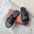 LP 26S CLASSIC H-CUT SLIDES IN BLACK CALFSKIN