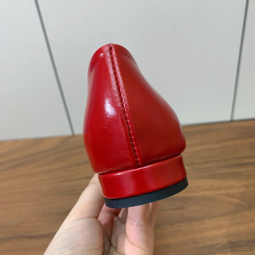 LP 26S BALLET FLATS IN RED CALFSKIN
