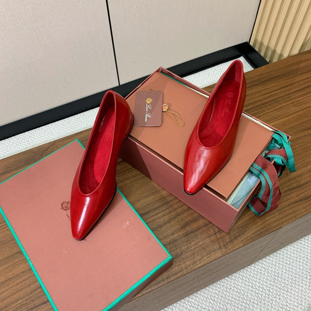 LP 26S BALLET FLATS IN RED CALFSKIN