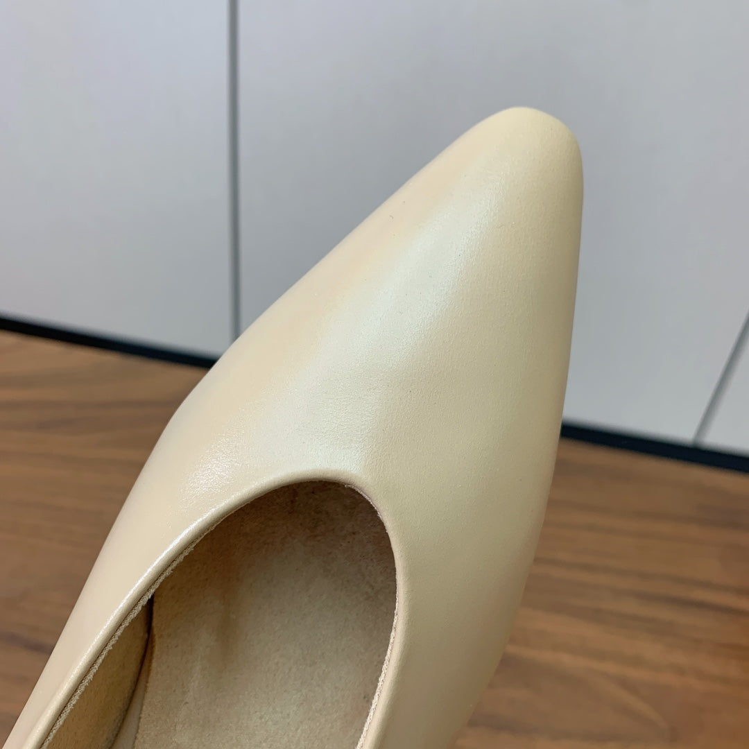 LP 26S BALLET FLATS IN BEIGE CALFSKIN