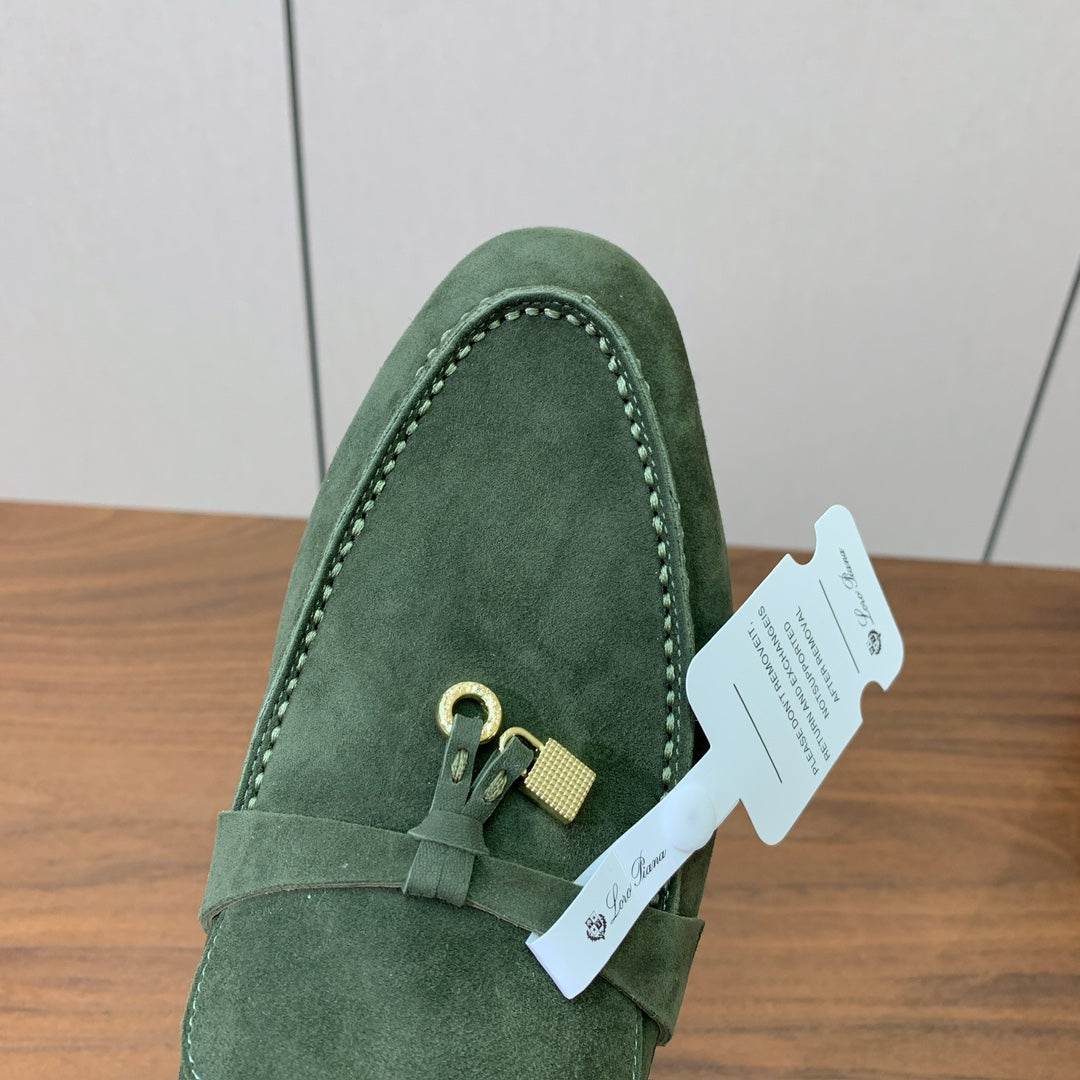 LP 26S SUMMER CHARMS WALK LOAFER IN SEA GREEN SUEDE GOLD HARDWARE