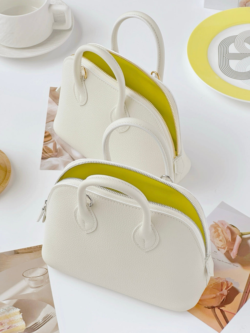 HM 25S BOLIDE 18 CM IN CREAM WHITE TOGO
