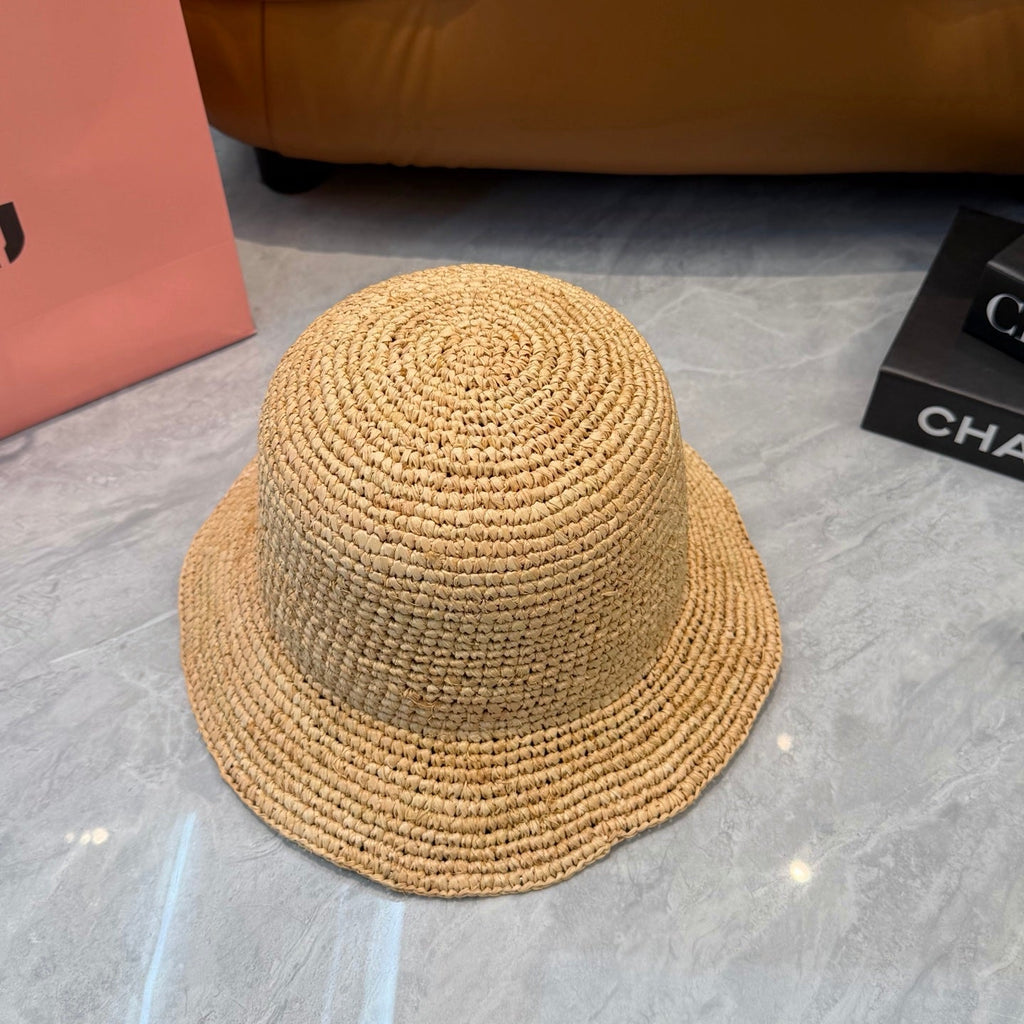 MIUMIU 26S STRAW BUCKET HAT 340666
