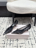 JIMMY CHOO 26S LACE-UP HIGH HEELS 45 MM IN BLACK LACE FABRIC