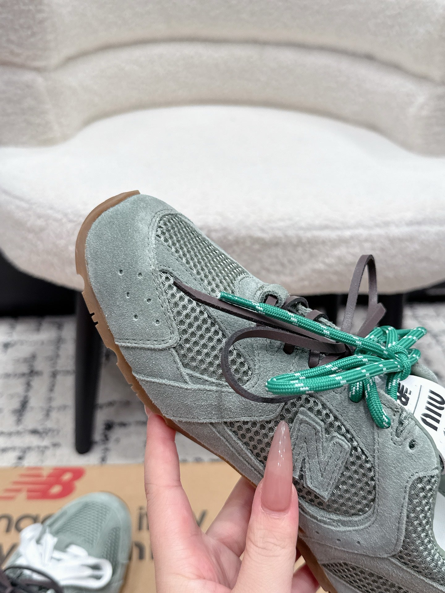 MIUMIU 26S SNEAKERS IN LIGHT BLUE SUEDE SUEDE AND MESH FABRIC